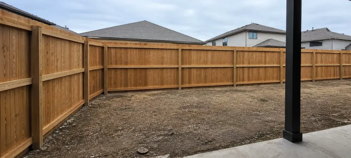 A timber fence installed in a backyard in Darling Heights
